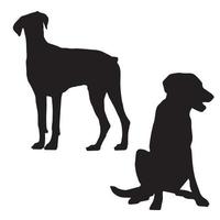 Dobermann-Hundesilhouette vektor