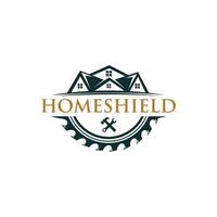 Homeshield-Logo-Vorlage vektor