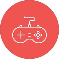 Gamepad-Linienkreis-Hintergrundsymbol vektor