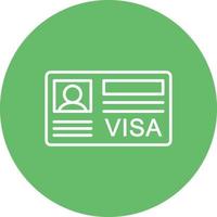 visa linje cirkel bakgrundsikon vektor