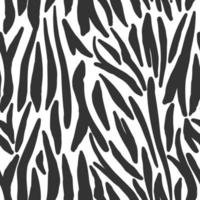 Gekritzel-Tigerhaut-nahtloses Muster. monochrome zebrahaut, streifentapete. vektor