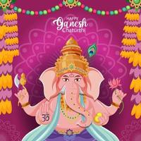 glückliches ganesh chaturthi plakat vektor