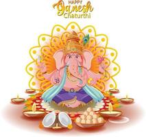 glad ganesh chaturthi affisch vektor