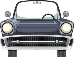 klassisches graues auto im cartoon-stil vektor