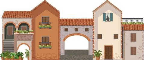 Hausbau in traditioneller italienischer Architektur vektor
