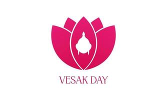 glad vesak dag eller buddha purnima logotypdesign vektor