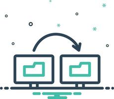 Mischsymbol für die Synchronisierung von Daten vektor