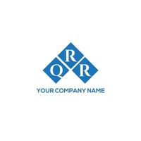 qrr-Brief-Logo-Design auf weißem Hintergrund. qrr kreative Initialen schreiben Logo-Konzept. qrr Briefgestaltung. vektor