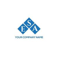 ESA-Brief-Logo-Design auf weißem Hintergrund. esa kreatives Initialen-Buchstaben-Logo-Konzept. Esa-Briefgestaltung. vektor