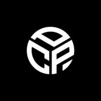 PCP-Brief-Logo-Design auf schwarzem Hintergrund. pcp kreative Initialen schreiben Logo-Konzept. PCP-Briefgestaltung. vektor