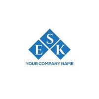 esk kreative Initialen schreiben Logo-Konzept. Esk-Buchstaben-Design. Esk-Buchstaben-Logo-Design auf weißem Hintergrund. esk kreative Initialen schreiben Logo-Konzept. esk Briefgestaltung. vektor