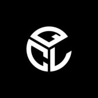 qcl brev logotyp design på svart bakgrund. qcl kreativa initialer bokstavslogotyp koncept. qcl bokstavsdesign. vektor
