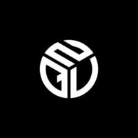 nqv-Buchstaben-Logo-Design auf schwarzem Hintergrund. nqv kreatives Initialen-Buchstaben-Logo-Konzept. nqv Briefgestaltung. vektor