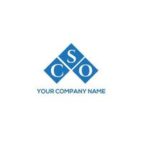 cso-Brief-Logo-Design auf weißem Hintergrund. cso kreatives Initialen-Brief-Logo-Konzept. cso Briefgestaltung. vektor