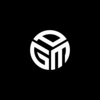 pgm-Buchstaben-Logo-Design auf schwarzem Hintergrund. pgm kreative Initialen schreiben Logo-Konzept. pgm-Briefgestaltung. vektor