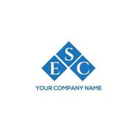 esc brev logotyp design på vit bakgrund. esc kreativa initialer brev logotyp koncept. esc-bokstavsdesign. vektor