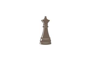vintage retro königin schachspiel sport logo design vektor