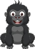 niedliches babygorillasitzen der karikatur vektor