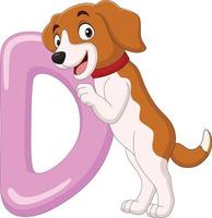 alfabetet d för hund vektor