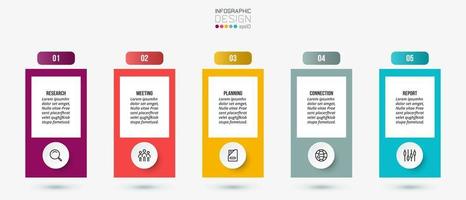 Infografik-Vorlage Geschäftskonzept mit Schritt. vektor