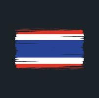 Pinselstriche der thailändischen Flagge. Nationalflagge vektor