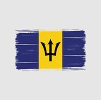 barbados flagga penseldrag. National flagga vektor
