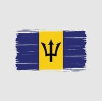 pinselstriche der barbados-flagge. Nationalflagge vektor