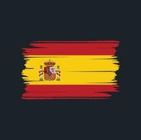 spaniens flagga borste. National flagga vektor