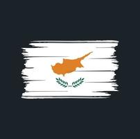 Zypern-Flagge-Pinsel. Nationalflagge vektor