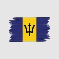 Barbados-Flaggenbürste. Nationalflagge vektor