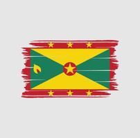 Grenada-Flagge-Pinsel. Nationalflagge vektor