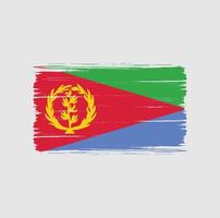 eritrea flag pinselstriche. Nationalflagge vektor