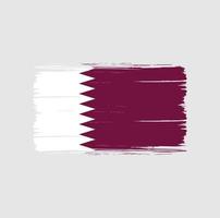 qatar flagga penseldrag. National flagga vektor