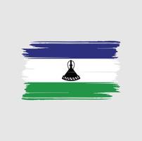 lesotho flaggborste. National flagga vektor