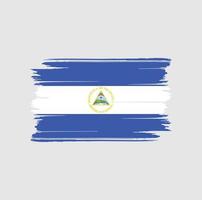 Nicaragua-Flaggenbürste. Nationalflagge vektor
