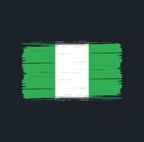 Pinselstriche der Nigeria-Flagge. Nationalflagge vektor