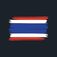thailands flagga borste. National flagga vektor