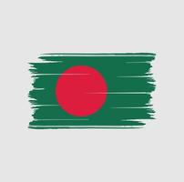 Bürste der Flagge von Bangladesch. Nationalflagge vektor