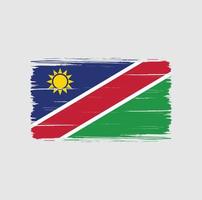 Namibia flagga penseldrag. National flagga vektor