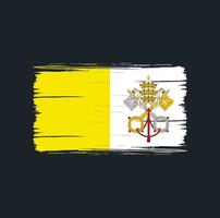 vatikanische flagge pinselstriche. Nationalflagge vektor