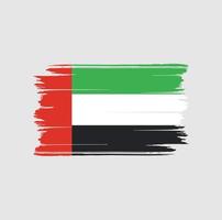 Fahnenpinsel der Vereinigten Arabischen Emirate. Nationalflagge vektor
