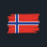 norges flagga borste. National flagga vektor