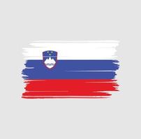 slovenien flaggborste. National flagga vektor