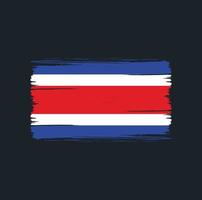 pinselstriche mit costa rica-flagge. Nationalflagge vektor