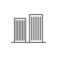 Gebäudebüro-Icon-Linie für Website, Symbolpräsentation vektor