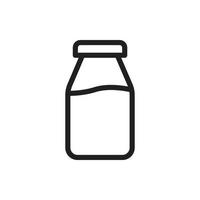 Flasche Milch Kaffee Flaschensymbol für Website, Präsentationssymbol vektor