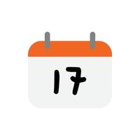 Vektorkalendertag 17 für Website, Lebenslauf, Präsentation vektor