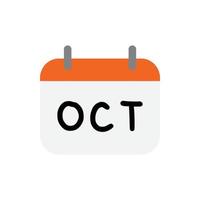 Vektorkalender Oktober für Website, Lebenslauf, Präsentation vektor