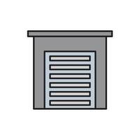 garage ikon färg för webbplats, symbol presentation vektor