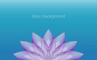 lotus banner mall, lila livets blomma. helig geometri. symbol för harmoni och balans. tecken på renhet. chakra yoga design vektor isolerad på blå bakgrund